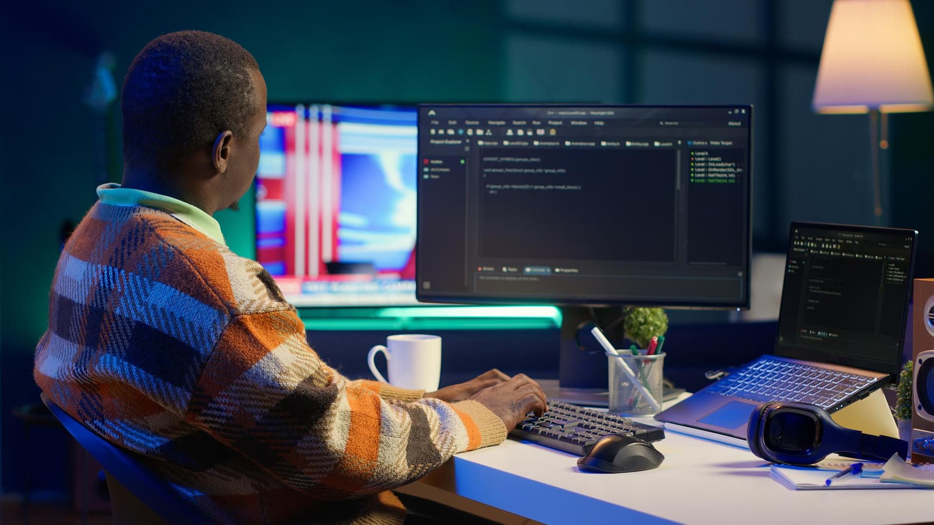 Man in grocery store